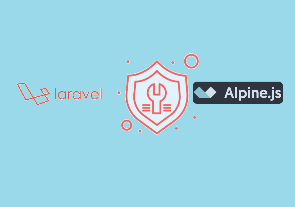 Ilustración de código y estructura SPA moderna con Laravel y Alpine.js