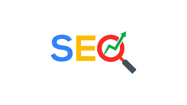 Ilustración de estrategias de SEO con gráficos y ordenador