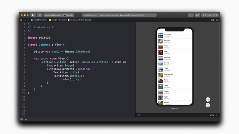 Desarrollador optimizando una app en Swift en su laptop
